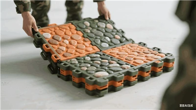 Mosaic de còdols plegables: sòl de relleu per a desastres-en 60 segons